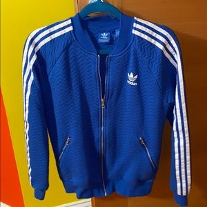 Adidas track jacket in blue